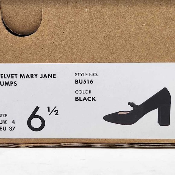 New women's 6.5 J Crew Factory velvet Mary Jane pumps in Black - Picture 5 of 11